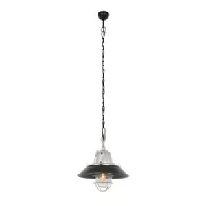 Image of Tuk Dome Pendant Ceiling Lights Black Matt, Silver Sprayed, Chrome Grid