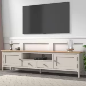Image of Large Grey Solid Wood TV Unit with Storage - TV's up to 77 - Adeline