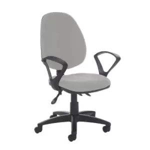 Image of Dams MTO Jota High Back Asynchro Operators Chair with Fixed Arms - Tarot Purple