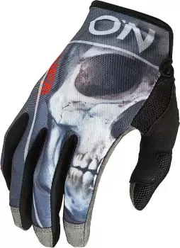 Image of Oneal Mayhem Bones V.22, black-grey-red, Size S, black-grey-red, Size S