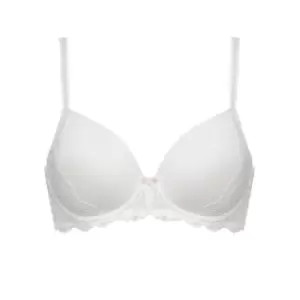 image of Figleaves Juliette Lace T-Shirt Bra - White