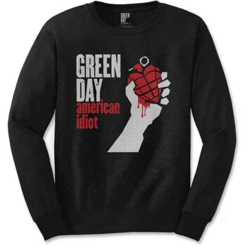 Image of green day Green Day American Idiot Sweatshirt in Black Size: X-Large Black XL Unisex 5063238899650