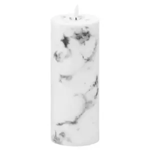 Image of Luxe Collection Natural Glow 3.5x9 Marble Effect LED Candle