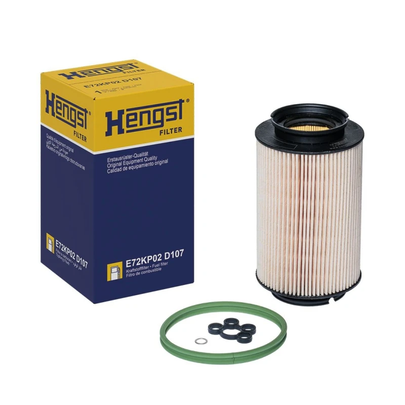 Image of HENGST FILTER E72KP02 D107 Fuel Filter with gaskets/seals Fuel filter (9)