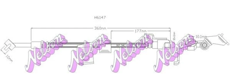 Image of Brake hose KAWE H6147