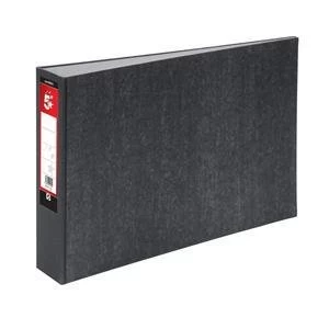 Image of 5 Star Mini Lever Arch File 50mm Spine Oblong Landscape A3 Cloudy Grey Pack 2