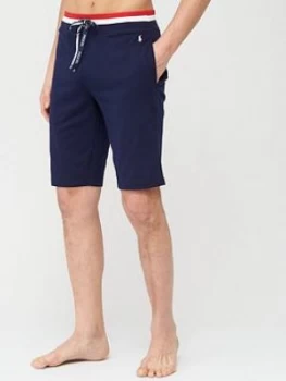 image of Polo Ralph Lauren Contrast Waistband Lounge Shorts - Cruise Navy, Cruise Navy, Size L, Men