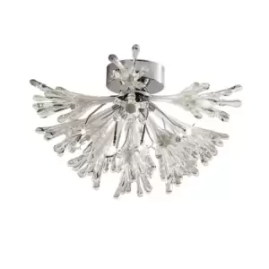 Image of Love Ceiling Small 9 Light G4 Polished Chrome/White Glass, NOT LED/CFL Compatible