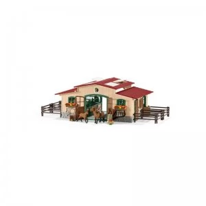 Image of Schleich Farm World Stable with Horses and Accessories