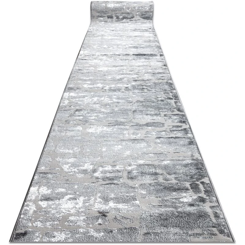 Image of RUGSX Runner Structural MEFE 6184 two levels of fleece dark grey 60cm grey 60x130cm @147581