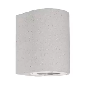 Netlighting Merano Birmingham Outdoor Down Wall Lamp White Sandstone Glass LED G