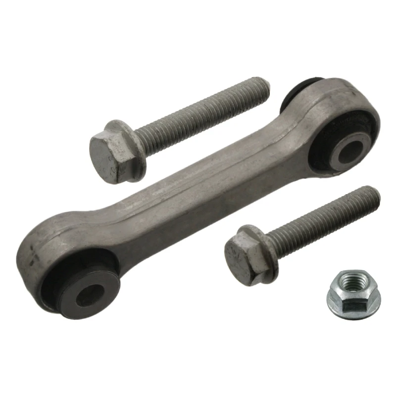 Image of FEBI BILSTEIN 37276 Anti-roll bar link Front Axle Right, with lock nut, with bolts/screws Aluminium Link Stabiliser (3229)