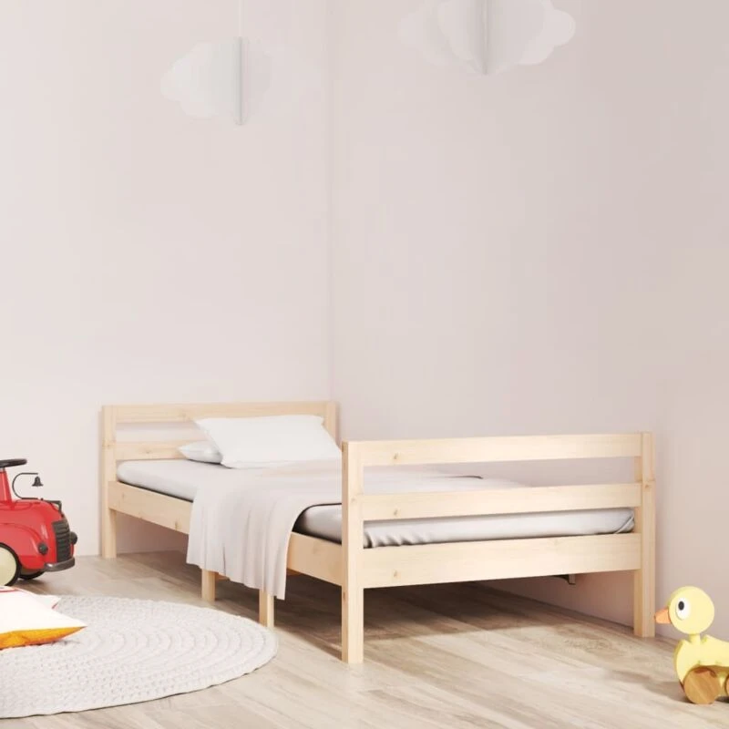 Image of Vidaxl Bed Frame 75X190 Cm 2ft6 Small Single Solid Wood Pine, Brown 821639