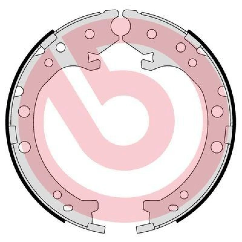 Image of BREMBO Handbrake shoes BREMBO S 28 519