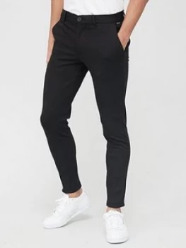 image of Jack & Jones Skinny Fit Jersey Trousers - Black