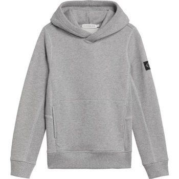 Image of Calvin Klein Jeans Calvin Klein Badge Hoodie - Grey Hthr PZ2