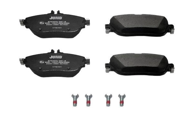 Image of JURID 573403J Brake pad set prepared for wear warning indicator, with accessories Brake Pad Set,disc brake (402)