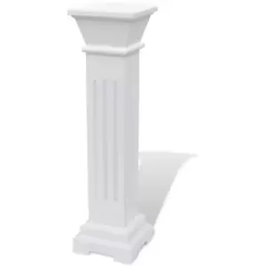 Image of Classic Square Pillar Plant Stand MDF vidaXL - White