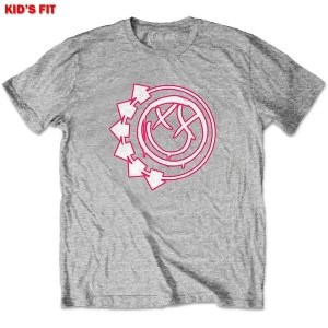 Image of Blink-182 - Six Arrow Smiley Kids 11 - 12 Years T-Shirt - Grey