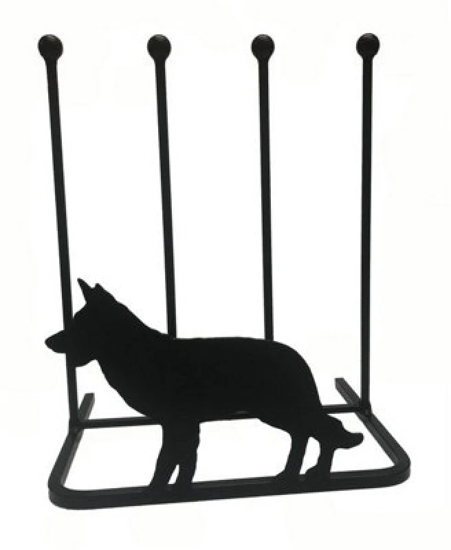 Image of Poppy Forge 2 Pair Boot Rack - Alsatian - Steel - L29 X W39 X H48cm - Black