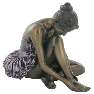 Image of Ballet Dancer Coloured Cold Cast Bronze Sculpture