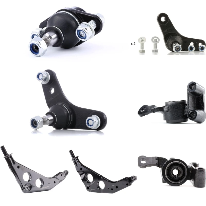 Image of RIDEX 772S0273 Control arm repair kit Front Axle Left, with accessories, Control Arm Suspension Kit (772)