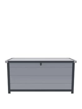 Image of Rowlinson Airevale 4X2 Ft Cushion Box Garden Storage - Light Grey