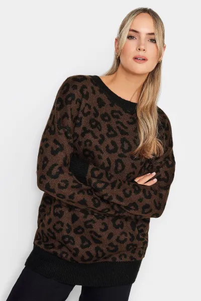 image of Tall Leopard Print Jumper