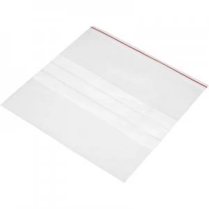 image of Grip seal bag with write on panel W x H 250 mm x 250 mm Transparent Polyethy