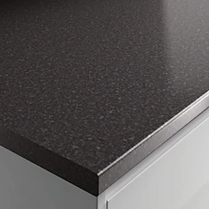 Image of Wickes Laminate Worktop Taurus Black Gloss 3000 x 600 x 38 mm