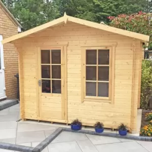 image of Shire Bucknells 3m x 3m Log Cabin Summerhouse (28mm)