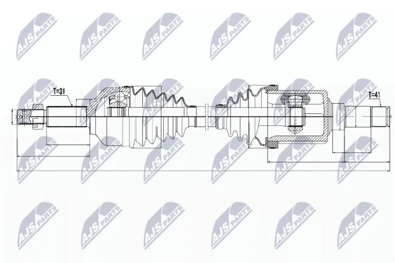 Image of NTY Drive shaft NTY NPW-FR-073