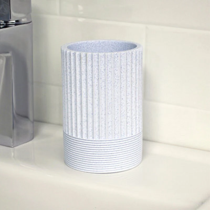 Image of Showerdrape Tranquil Pale Blue Sparkle Collection Tumbler Light Blue