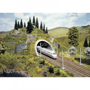 image of NOCH 58040 PROFI plus H0 Tunnel portal 2-track HR foam prefab, Painted