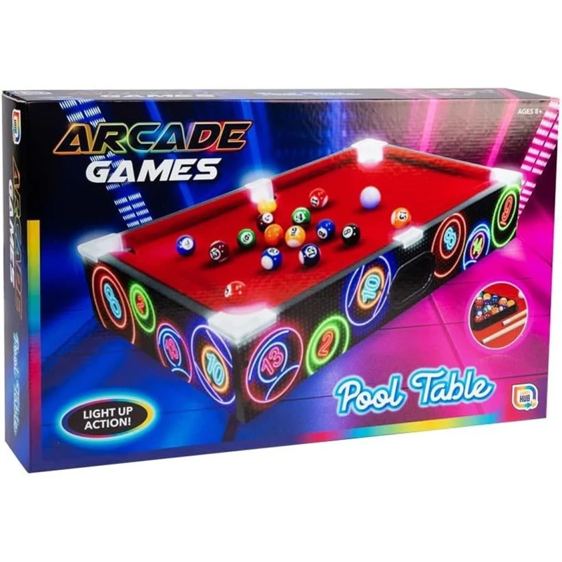 Image of Games Hub Arcade Games LED Tabletop Pool Table Multi