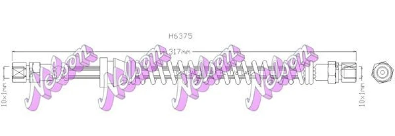 Image of KAWE Brake hose KAWE H6375
