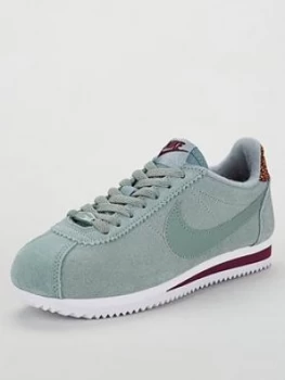 Image of Nike Classic Cortez Premium GreenBurgundy GreenBurgundy Size 3 Women