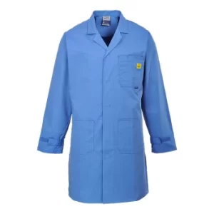 Image of Portwest Anti Static ESD Coat Blue 2XL