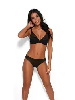 Image of Gossard Glossies High Apex Light Padded Bra - Black, Size 32C, Women