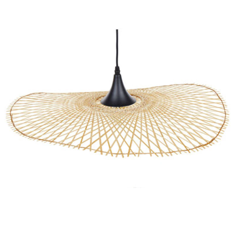 Image of Beliani Pendant Lamp Floyd Bamboo Wood Light Brown