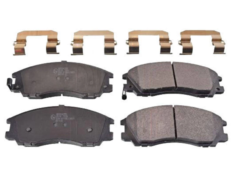 Image of Blue PRINT ADG04255 Brake pad set Front Axle, with acoustic wear warning, with fastening material Brake Pad Set,disc brake (402)