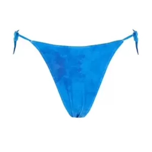 Missguided Tie Dye Tie Side Bikini Bottoms - Blue