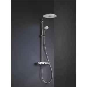 image of Grohe 310 Duo Smart Control Mixer Bar Shower with Round Overhead & Handset