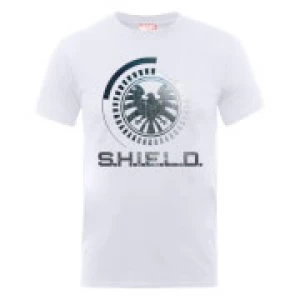 Image of Marvel Avengers Assemble Shield Badge T-Shirt - White - XL