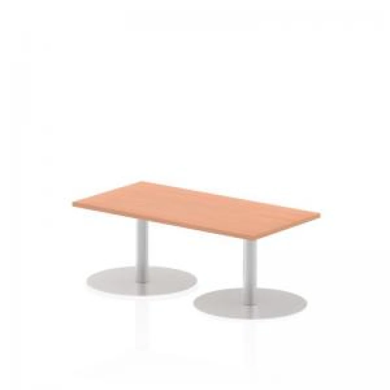 Image of Dynamic Italia 1200 x 600mm Poseur Rectangular Table Beech Top 475mm High Leg ITL0226