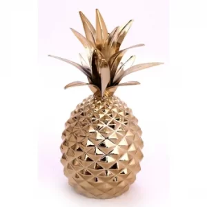 Image of Gold Metal Pineapple Ornament 22cm