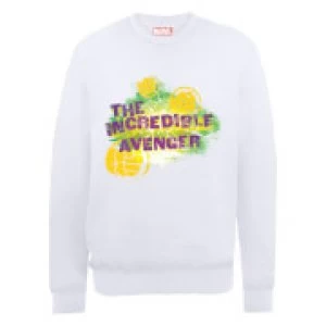 Image of Marvel Avengers Hulk The Incredible Avenger Sweatshirt - White - S