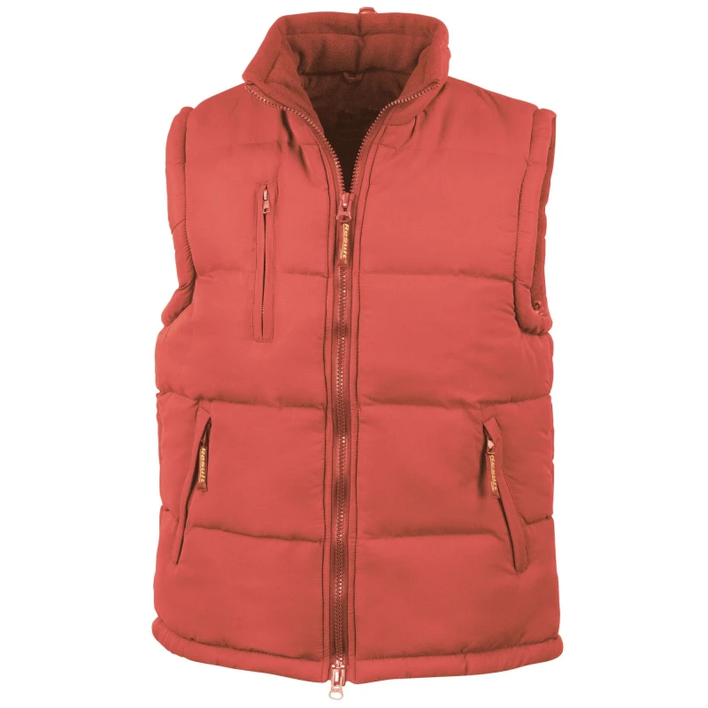 Image of Result Result Men Padded Body Warmer in Red Size: X-Small Red XS Male 5063470512034