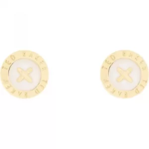 image of Ted Baker Ladies Gold Plated Eisley Mini Button Earrings