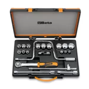 Image of Beta Tools 920AS/C15 21pc 1/2" Sq Dr Bi-Hex AF Socket & Accessory Set 009200947